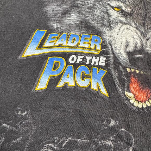 Vintage Harley Davidson Leader of The Pack Wolf AOP Bobos Choppers XL Munich - Picture 3 of 7